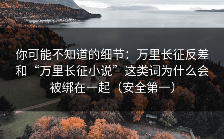 你可能不知道的细节：万里长征反差和“万里长征小说”这类词为什么会被绑在一起（安全第一）