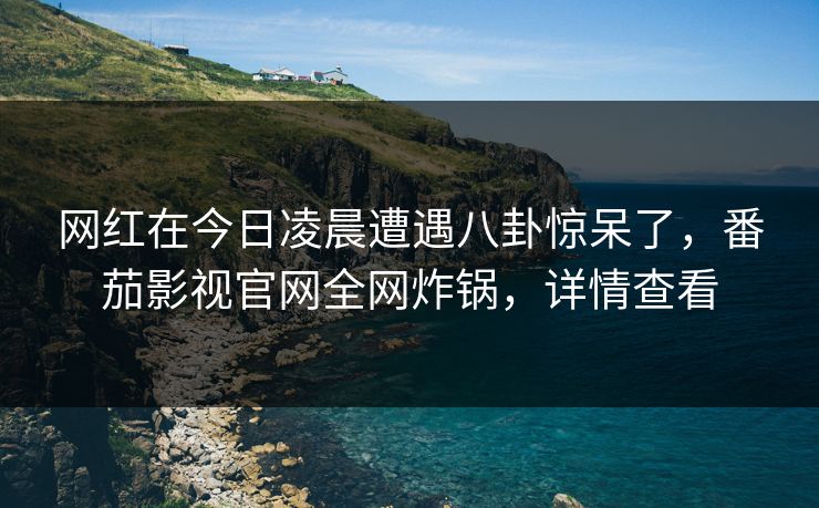 网红在今日凌晨遭遇八卦惊呆了,番茄影视官网全网炸锅,详情查看 网红在今日凌晨遭遇八卦惊呆了,番茄影视官网全网炸锅,详情查看